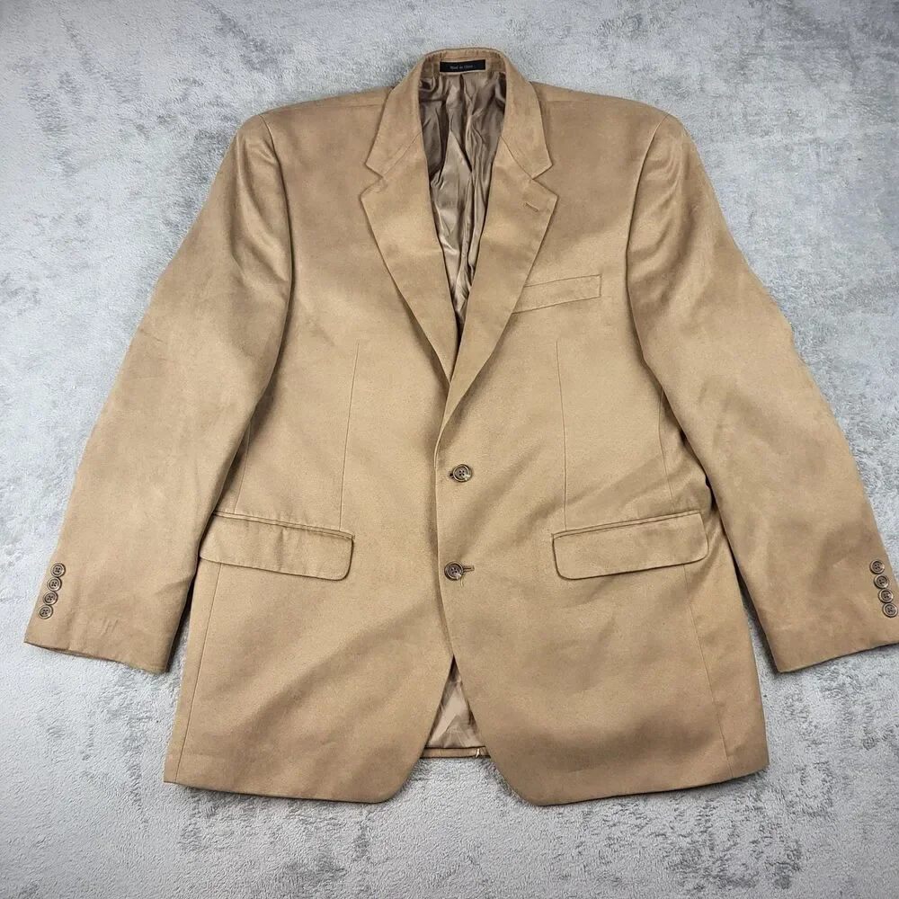 CHAPS Men's Blazer Sport Coat Jacket Camel Tan Size 42 R